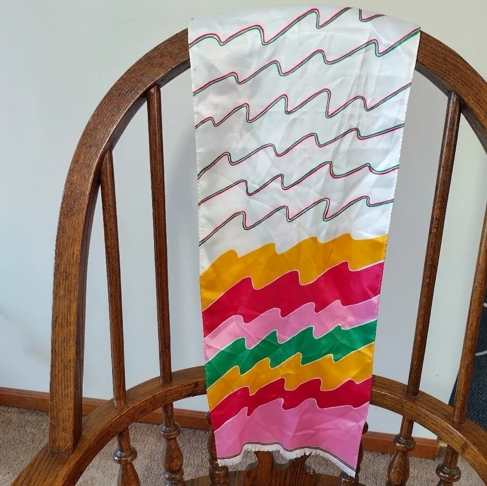 HOST PICK!! Vintage Cathy Hardwick Colorful Scarf - Picture 8 of 8